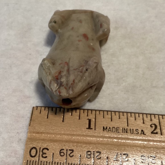 Vintage Stone Frog Figurine‎ Statue Sculpture Carving Folk Art Decor Collectible - Picture 13 of 14